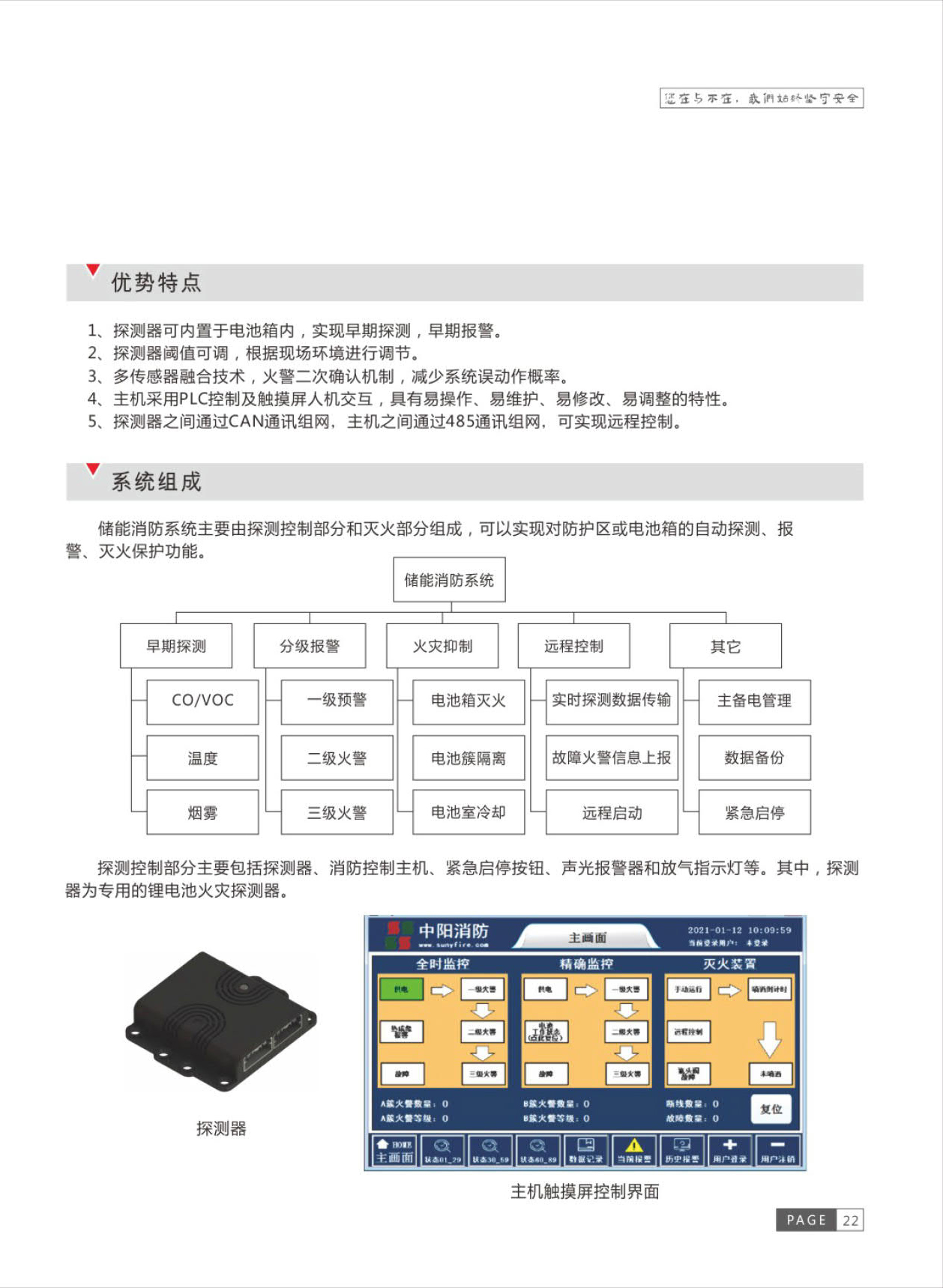 鋰電池專用火災(zāi)探測器